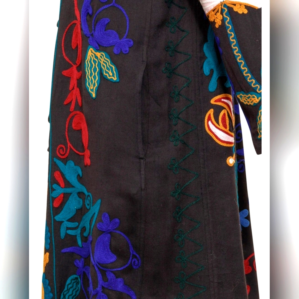 Forte Forte Black embroidered coat Size L